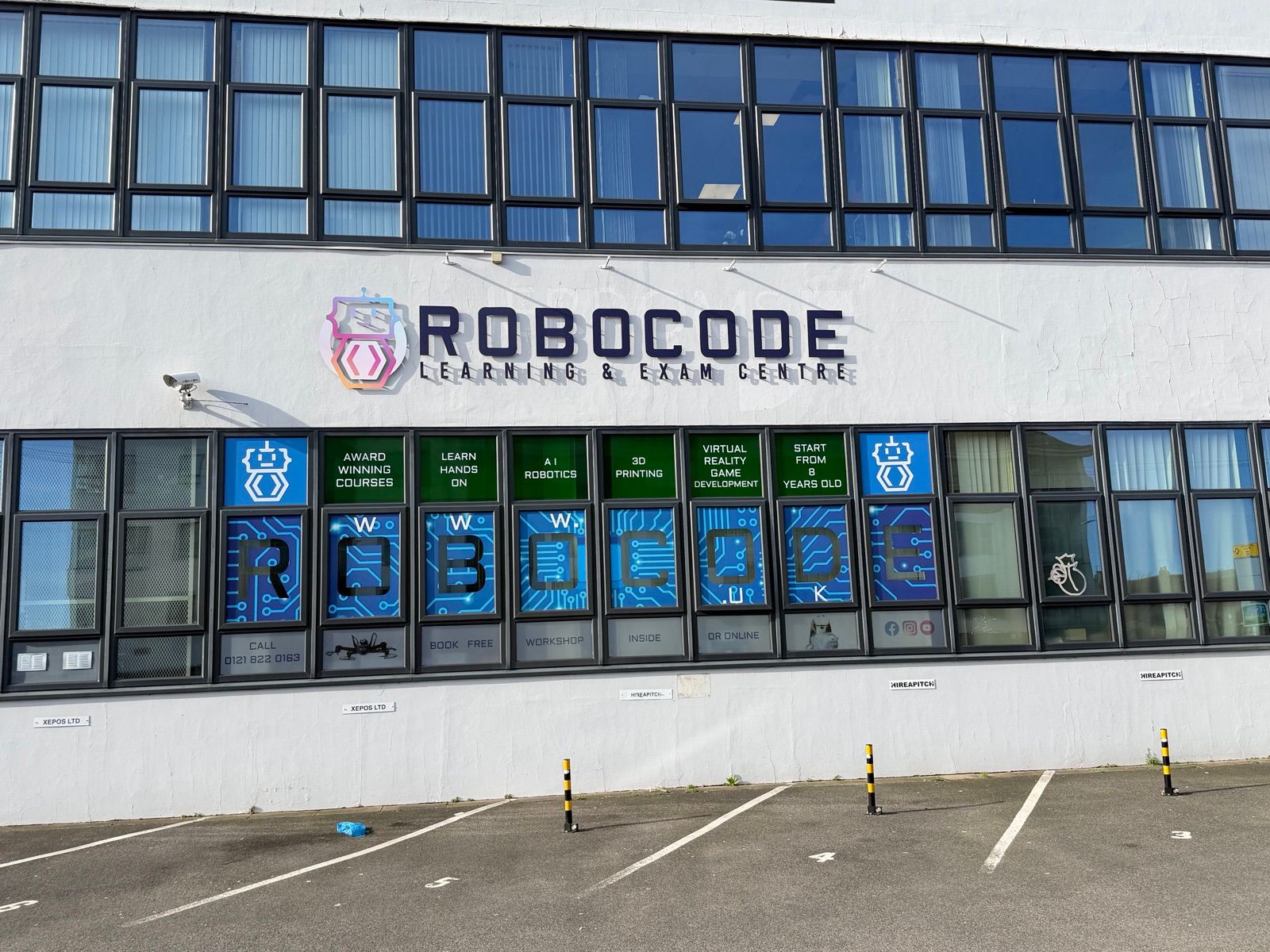 The signed front of a Robocode centre