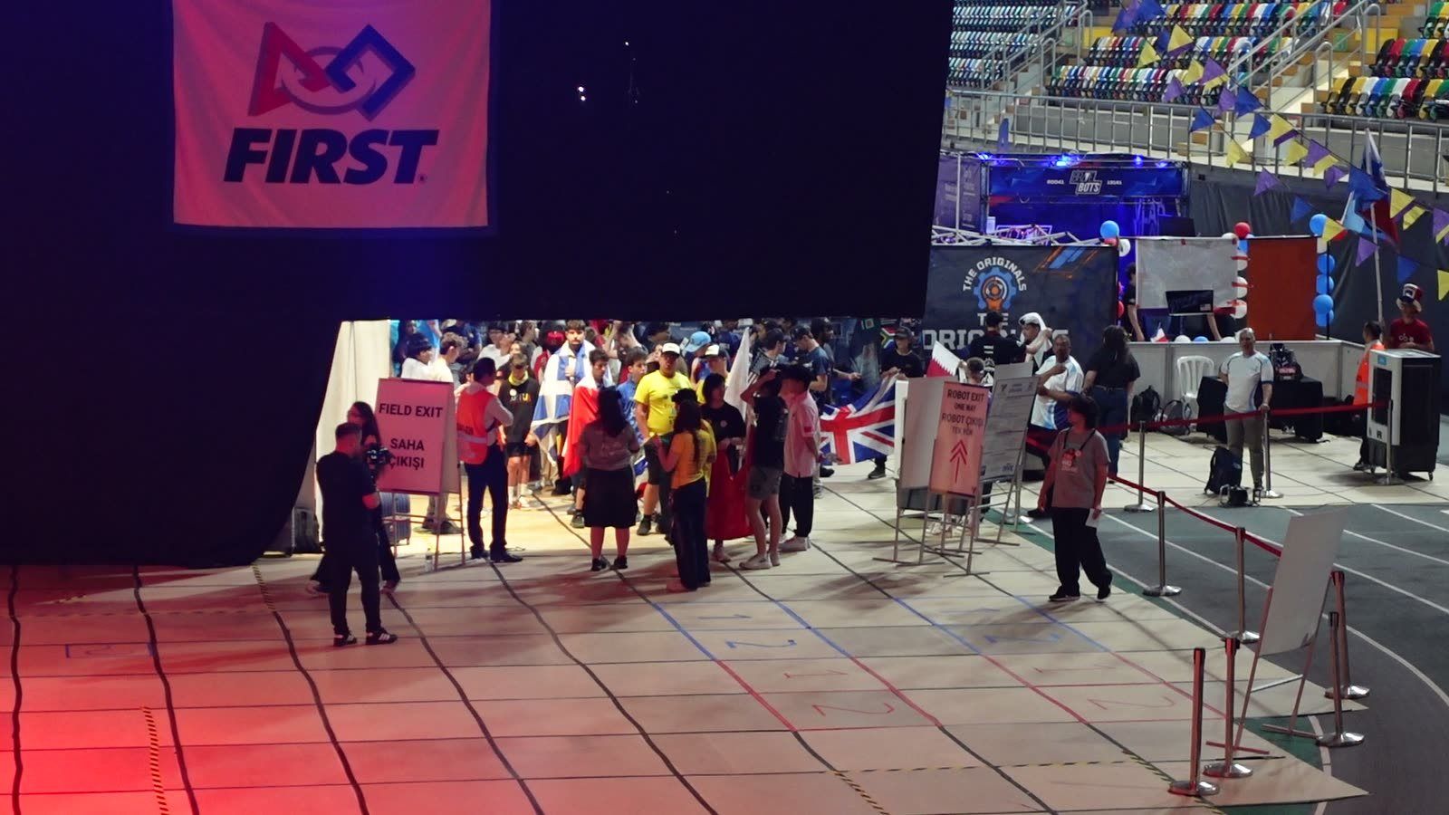 The arena at a FIRST robotics competition in Istanbul