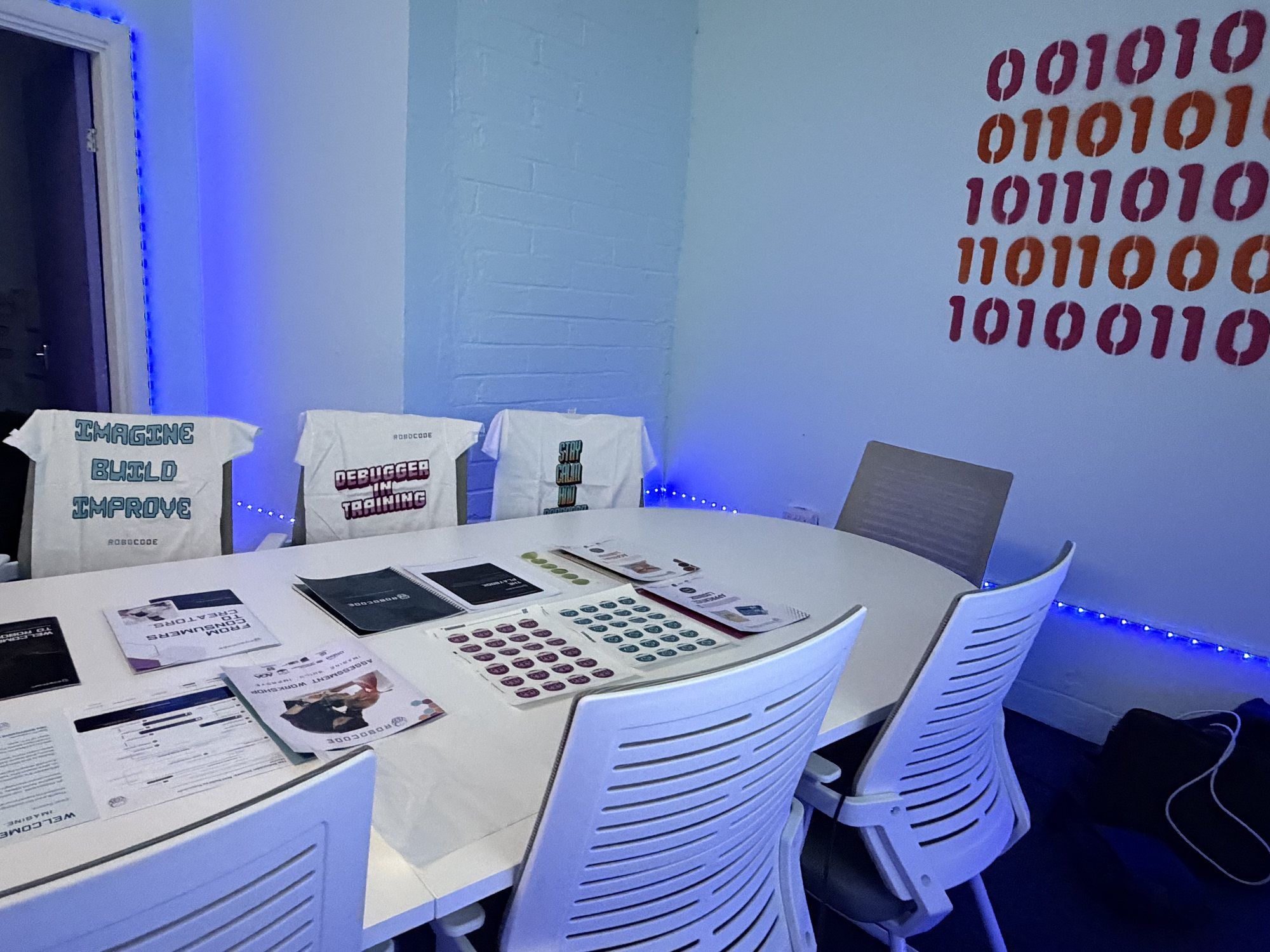 The training room set out with the franchise pack